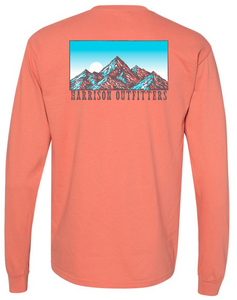 HO3016L- Mountains- Terracotta- Long Sleeve