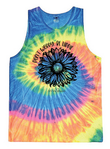 504TANK- Be Hippie- Neon Rainbow Tie Dye