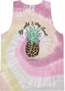 505TANK- Cheetah Pineapple- Desert Rose Tie Dye