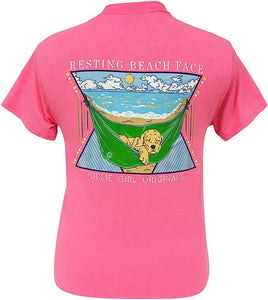 Resting Beach Face Hammock Dog- Safety Pink