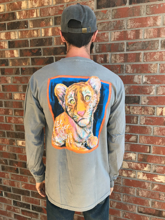 Once a Tiger- Long Sleeve- Grey
